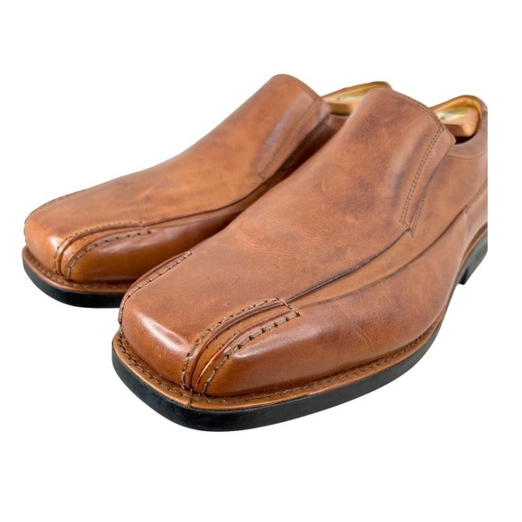 SANDRO MOSCOLONI Plain Toe Slip On Ambrose in Berwyn Tan Men's Size 41 = 8 - Picture 4 of 14